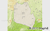 Shaded Relief Map of Keffi, physical outside
