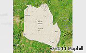 Shaded Relief Map of Keffi, satellite outside