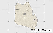 Shaded Relief Map of Keffi, single color outside