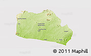 Physical Panoramic Map of Keffi, cropped outside