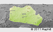 Physical Panoramic Map of Keffi, darken, desaturated