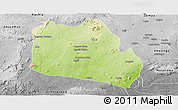 Physical Panoramic Map of Keffi, desaturated