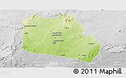 Physical Panoramic Map of Keffi, lighten, desaturated