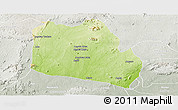 Physical Panoramic Map of Keffi, lighten, semi-desaturated