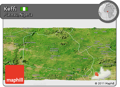 Satellite Panoramic Map of Keffi