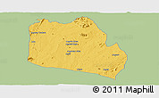 Savanna Style Panoramic Map of Keffi, single color outside