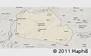 Shaded Relief Panoramic Map of Keffi, semi-desaturated