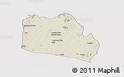 Shaded Relief Panoramic Map of Keffi, single color outside