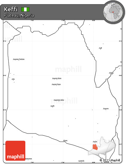 Blank Simple Map of Keffi