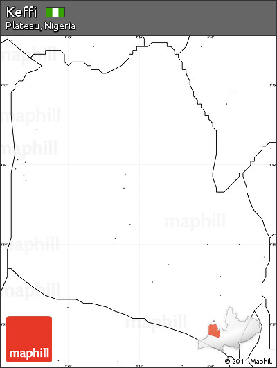 Blank Simple Map of Keffi, no labels