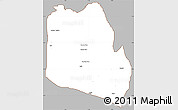Gray Simple Map of Keffi, cropped outside