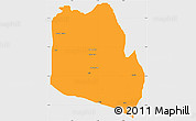 Political Simple Map of Keffi, single color outside