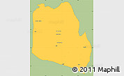Savanna Style Simple Map of Keffi, single color outside