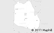 Silver Style Simple Map of Keffi