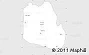 Silver Style Simple Map of Keffi, single color outside