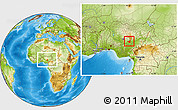 Physical Location Map of Lafia, within the entire country
