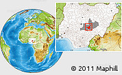 Physical Location Map of Lafia, highlighted country, highlighted parent region