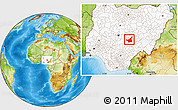 Physical Location Map of Lafia, highlighted country