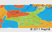 Physical Panoramic Map of Lafia, political outside