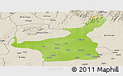 Physical Panoramic Map of Lafia, shaded relief outside