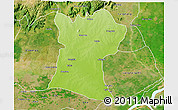 Physical 3D Map of Shendam, satellite outside