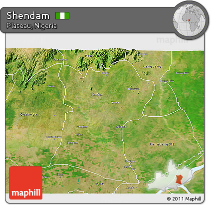 Satellite 3D Map of Shendam