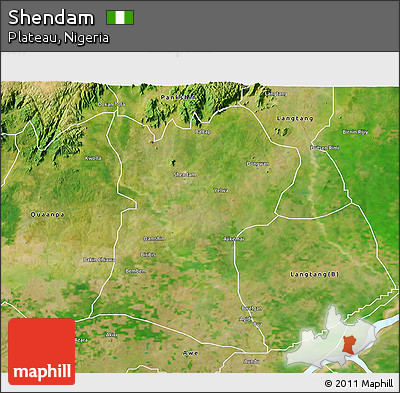 Satellite 3D Map of Shendam