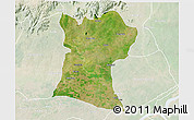 Satellite 3D Map of Shendam, lighten