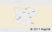 Classic Style Panoramic Map of Shendam, single color outside