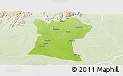 Physical Panoramic Map of Shendam, lighten