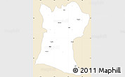 Classic Style Simple Map of Shendam, single color outside