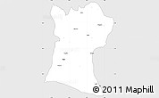 Silver Style Simple Map of Shendam, single color outside