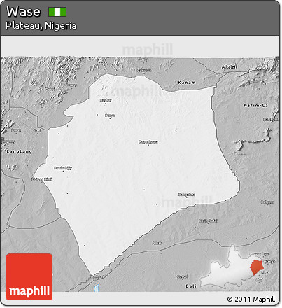 Gray 3D Map of Wase