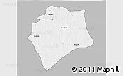 Gray 3D Map of Wase, single color outside