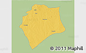 Savanna Style 3D Map of Wase, single color outside