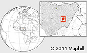 Blank Location Map of Wase, highlighted country