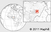 Blank Location Map of Wase, highlighted parent region