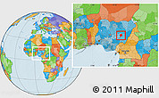 Political Location Map of Wase, within the entire country