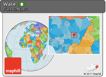 Political Location Map of Wase