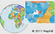 Political Location Map of Wase, highlighted parent region