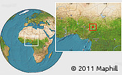 Satellite Location Map of Wase, within the entire country