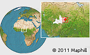 Satellite Location Map of Wase, highlighted parent region