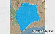 Political Map of Wase, semi-desaturated