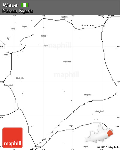 Blank Simple Map of Wase