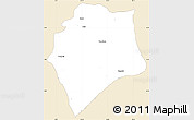 Classic Style Simple Map of Wase, single color outside