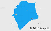 Political Simple Map of Wase, single color outside