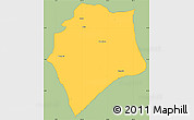 Savanna Style Simple Map of Wase, single color outside