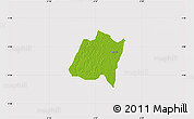 Physical Map of Ahoada, cropped outside