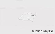 Silver Style Panoramic Map of Ahoada, single color outside