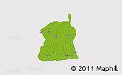 Physical 3D Map of Akukutor, cropped outside